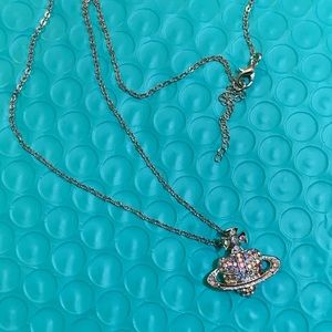 Unisex Vivianne Westwood necklace silver chain orb